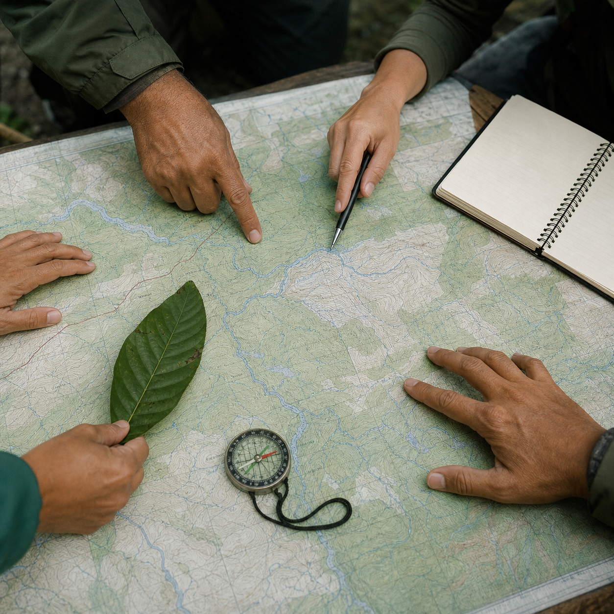 Planeación colaborativa sobre un mapa territorial